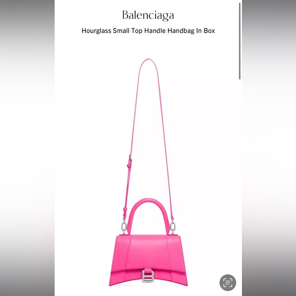 BALENCIAGA Hourglass Small
Leather Top-Handle Bag
Color: 5634 FLUO PINK - Picture 2 of 2